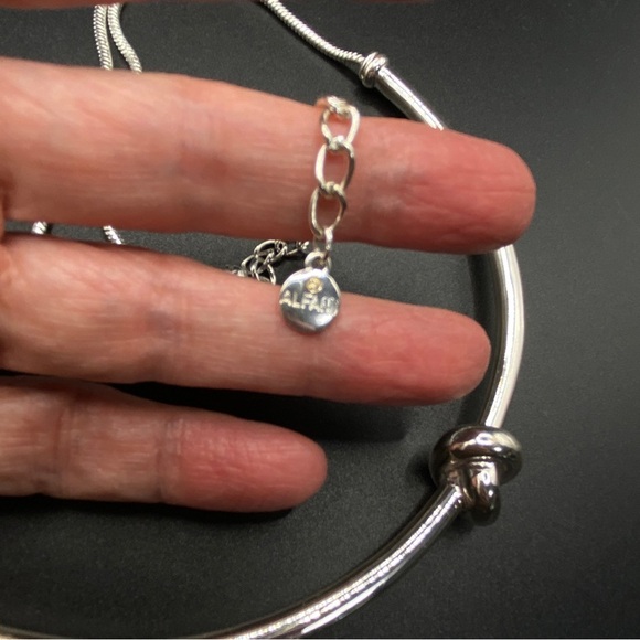 ALFANI Silver Tone Knot Collar Necklace - Picture 6 of 10